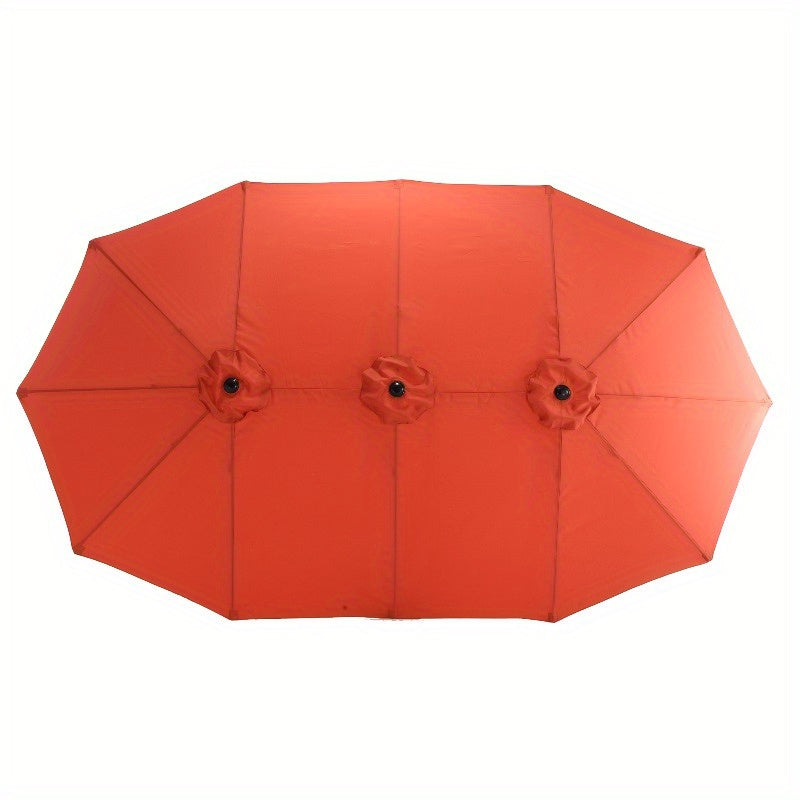 Buitenparasol – Tuinparasol – Terrasparasol – Zonnescherm – Schaduwdoek – Oranje – 4,51 Meter Extra Groot – Slingermechanisme Gemakkelijk Openen