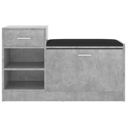 Schoenenkast – Schoenenrek – Schoenenopberger – Halmeubel – Schoenenbank – Cementgrijs – 94,5x31x57 cm – Hoogwaardig Multilayer Materiaal