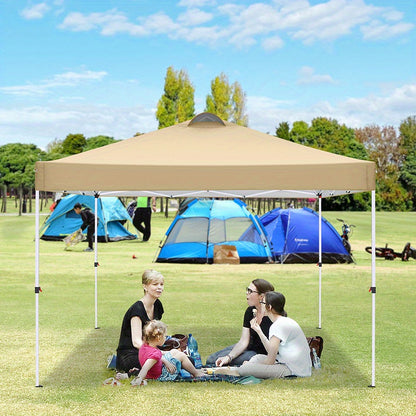 3.05x3.05meter Pop-up foldable canopy with 4 removable sidewalls, height-adjustable gazebo canopy with vents, 4 sandbags, 4 ground stakes and 8 ropes, party exhibition tent