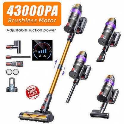 Draadloze Stofzuiger – Snoerloze Stofzuiger – Handstofzuiger – Verticale Stofzuiger – Steelstofzuiger – Krachtige 600W Motor – 60 Minuten Gebruikstijd