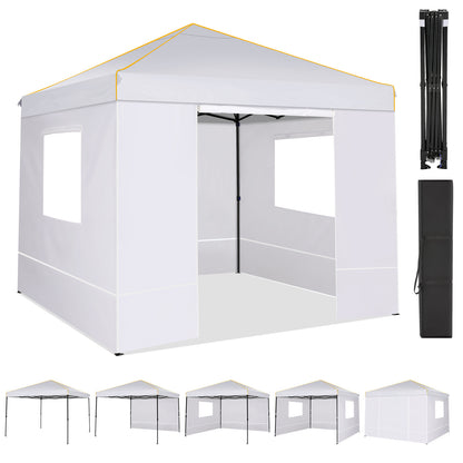 Pop-up Tent – Vouwtent – Partytent – Strandtent – Buitentent – Grijs – 3,05×3,05 Meter – PU-Gecoat Oxford Stof – Stevig Carbonstaal Frame