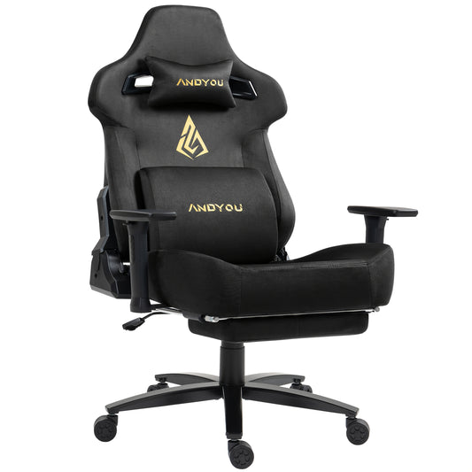 3D Armrests+220kg Load, Andyou Office, Chair Ergonomic PC Chair - Faux, 18° Tilt, 90-155° Recline, Office Chair.