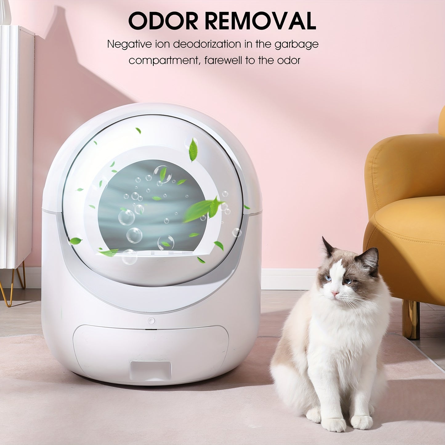 Kattenbak Elektrisch – Automatische Kattenbak – Zelfreinigende Kattenbak – Automatische Schepfunctie – Slimme Kattenbak Met App – Grote Inhoud 10L – Dubbele Geurverwijdering