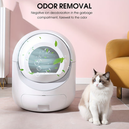 Kattenbak Elektrisch – Automatische Kattenbak – Zelfreinigende Kattenbak – Automatische Schepfunctie – Slimme Kattenbak Met App – Grote Inhoud 10L – Dubbele Geurverwijdering