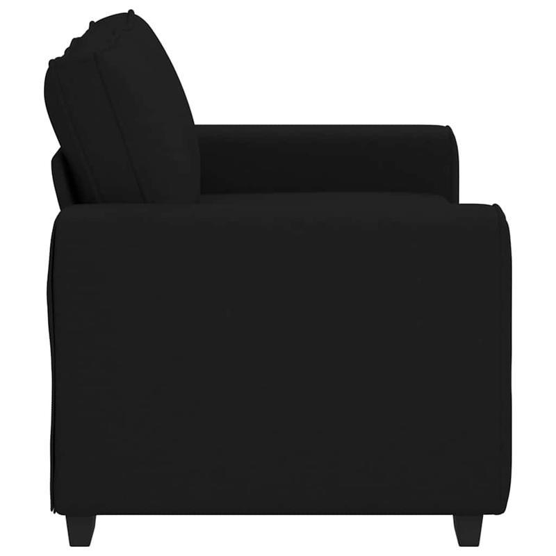 2-Zits Hoekslaapbank – Slaapbank – Zitbank – Slaapbankje – Hoekbank – Variant Zwart – Massief Houten Frame 120 cm – Ruimtebesparend & Duurzaam