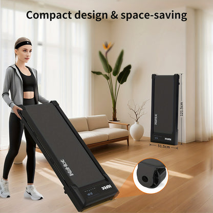 Walking & Running Treadmill with 12% 9-Level Automatic Incline | 100kg Weight Capacity | LED Display | Under-Desk Treadmill with Built-in Speaker | Compact Home Climbing Treadmill Design