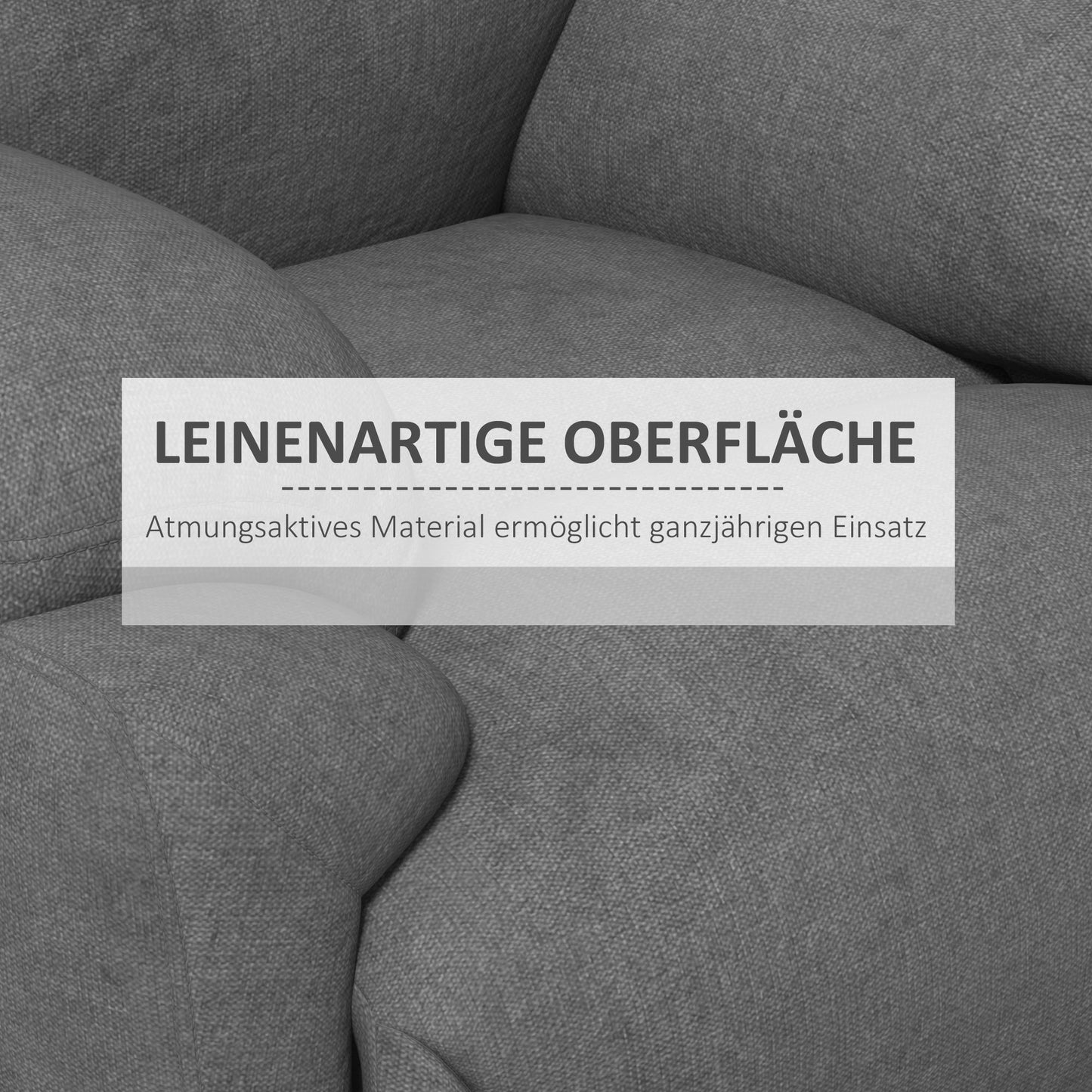 Relaxfauteuil – Fauteuil – Lounge Stoel – Sleeper Chair – TV Stoel – Ergonomisch Ontwerp – Hoogwaardig Schuim – Grijs Linnen