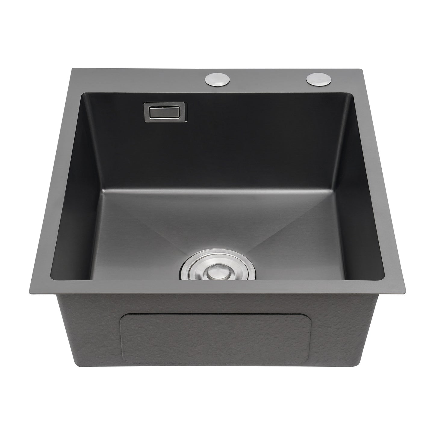 RVS Keukenspoelbak – Spoelbak RVS – Inbouw Spoelbak – Werkblad Spoelbak – Enkele Kom – 201 Roestvrij Staal – Anti-Overloop Ontwerp – Geluidsisolatie – 50x45x20 cm – Geborstelde Afwerking
