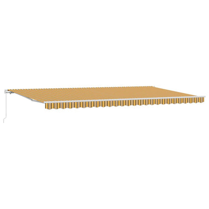 Zonnescherm – Zonwering – Parasol – Uitschuifbaar – Buitendoek – Handmatig Oprolbaar – UV-Bestendig – Waterafstotend – 300x300 cm – Geel-Witte Strepen