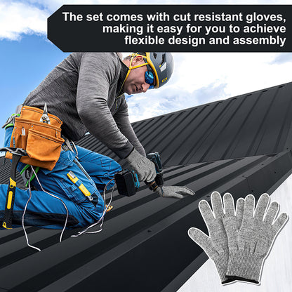 36pcs Roof panels, Trapezoidal Metal Sheet, 115 x 45 cm each,18 m² Roof Sheet for Roofing Sheets, Removable,Tool Sheds, Temporary, Garden Sheds