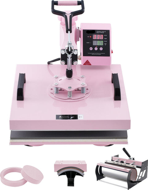 Hittepers - Roldruk - 38x38CM 5 in 1 - Geschikt voor T-shirts - Kussenslopen - Hoeden - Mokken - Keramische Borden - Roze