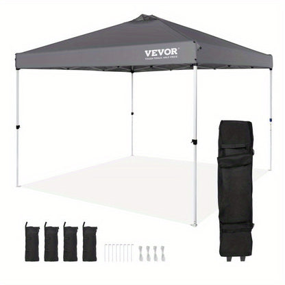 Pop-up Tent – Vouwtent – Canopy – Zonnescherm – Partytent – 3,05x3,05 Meter – Donkergrijs – Snel Op Te Zetten – Inclusief Draagtas