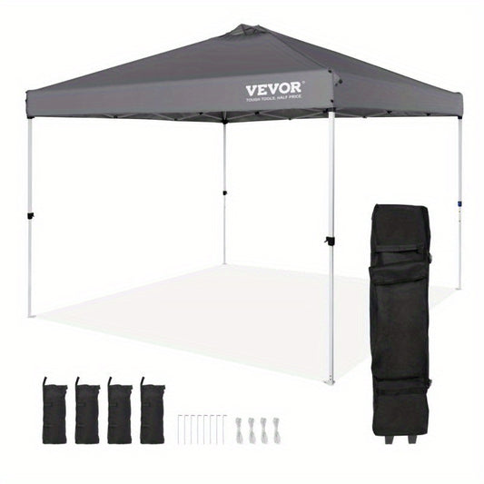 Pop-up Tent – Vouwtent – Canopy – Zonnescherm – Partytent – 3,05x3,05 Meter – Donkergrijs – Snel Op Te Zetten – Inclusief Draagtas