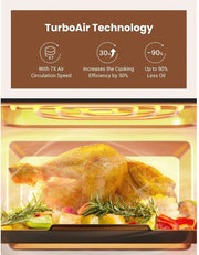 AirFryer XXL - Air Fryer - Heteluchtfriteuse - App control - Oven - Rotisserie - Dehydrator - Touch Screen - Turbo functie - 12 in 1 - 1700 watt - Zwart