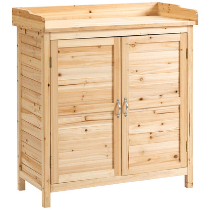 Tuinkast – Tuinberging – Buitenopslag – Tuinkastje – Gereedschapskast – Massief Grenenhout – Voorbehandeld En Weerbestendig – Compact 83x40x92 cm