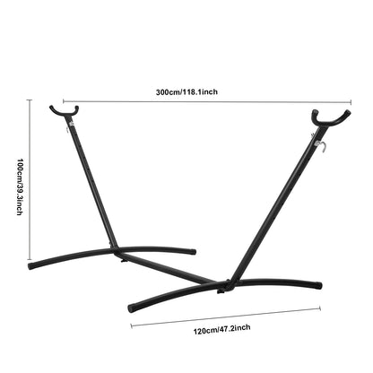 Hangmatstandaard – Hangmat Frame – Hammock Standaard – Staander Voor Hangmat – Stalen Frame – Verstelbare Hoogte – Draagbaar Met Draagtas – Geschikt Voor 10-13 Ft Hangmatten – Maximaal 205 kg Belastbaar