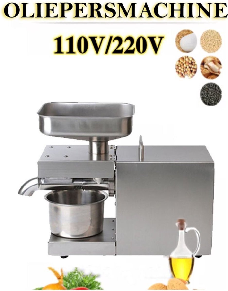 Oliepers Machine - Notenmaler - Notenpers - 1500W - QUORE