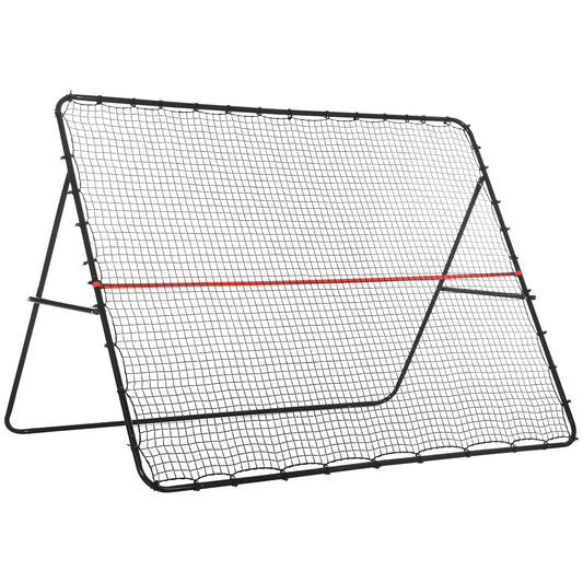 Voetbaltrainer – Voetbal Rebounder – Trainingsnet – Bal Terugkaatsers – Voetbal Trainingsdoel – Verstelbaar Net – Stalen Frame – Duurzaam PE Net