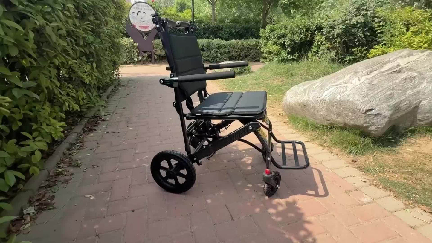 Lichtgewicht Rolstoel – Opvouwbare Rolstoel – Revalidatie Stoel – Mobiliteitsstoel – Transportstoel – Grote Achterwielen 30,48 cm – Geavanceerd Remsysteem Veiligheid