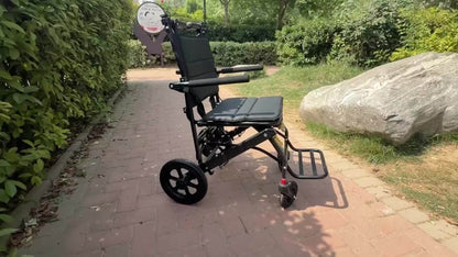 Lichtgewicht Rolstoel – Opvouwbare Rolstoel – Revalidatie Stoel – Mobiliteitsstoel – Transportstoel – Grote Achterwielen 30,48 cm – Geavanceerd Remsysteem Veiligheid
