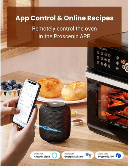 AirFryer XXL - Air Fryer - Heteluchtfriteuse - App control - Oven - Rotisserie - Dehydrator - Touch Screen - Turbo functie - 12 in 1 - 1700 watt - Zwart