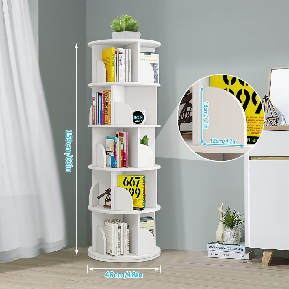 Boekenkast – Boekplank – Opbergkast – Vakkenkast – Wandrek – 5-laags Vrijstaand – Eikenhoutlook – Compact 40x159 cm