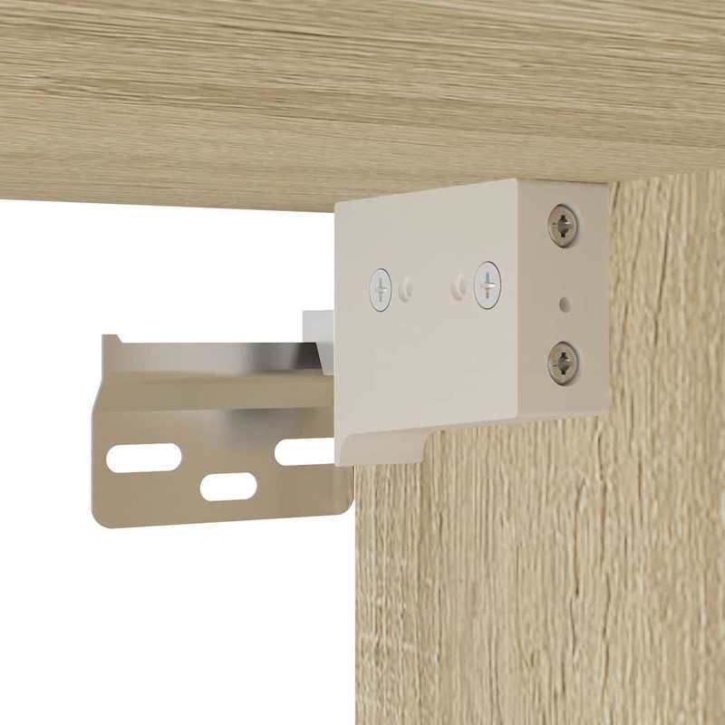 Badkamermeubelset – Badkamerkast – Wastafelmeubel – Opbergkast – Sonoma Eikenhout – 2-Delige Set – Duurzaam Hardhout – Veel Opbergruimte