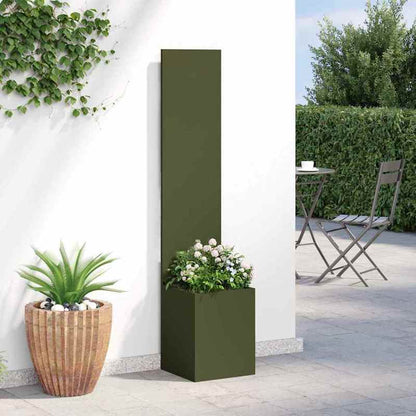 Olive Green Flowerpot with Decorative Panel 32x140cm Suitable for Courtyard Garden Balcony Terrace Scenes Meeting Green Plant Cultivation and Outdoor Space Natural Style Decoration Needs, Garden Decor, Balcony Plants, Stylish