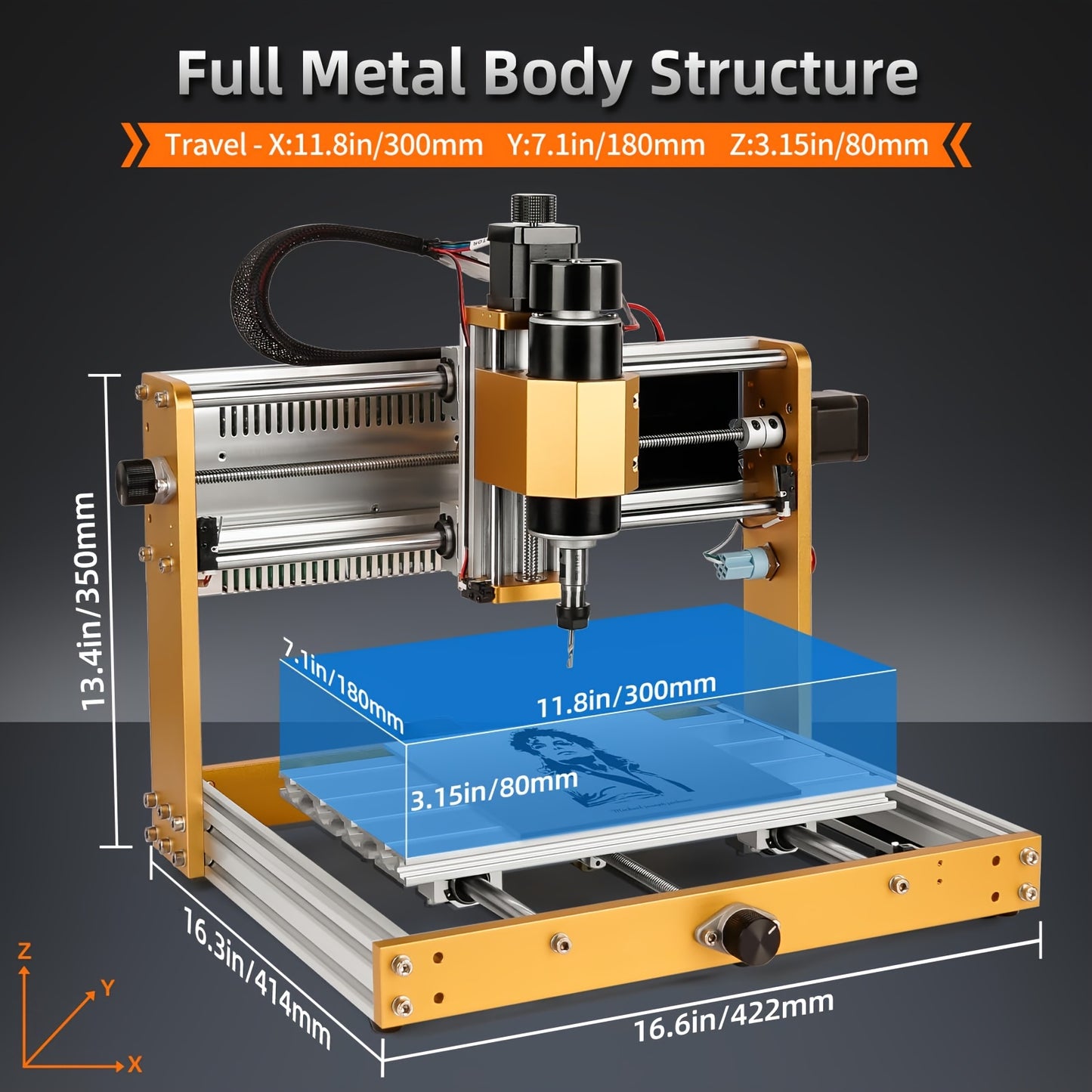 3018 Pro Max CNC Machine – CNC Router – Graveermachine – Freesmachine – CNC Router Kit – 500W Spindel – All-Metal Frame