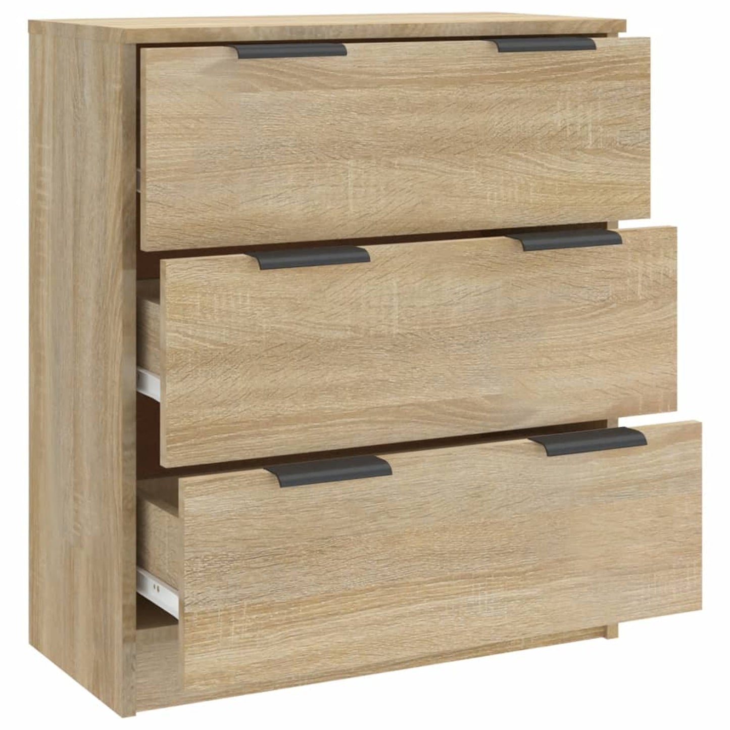 Dressoir – Kast – Sideboard – Opbergmeubel – Commodes – Houtlook Sonoma Oak – 3 Laden – Zonder Elektriciteit