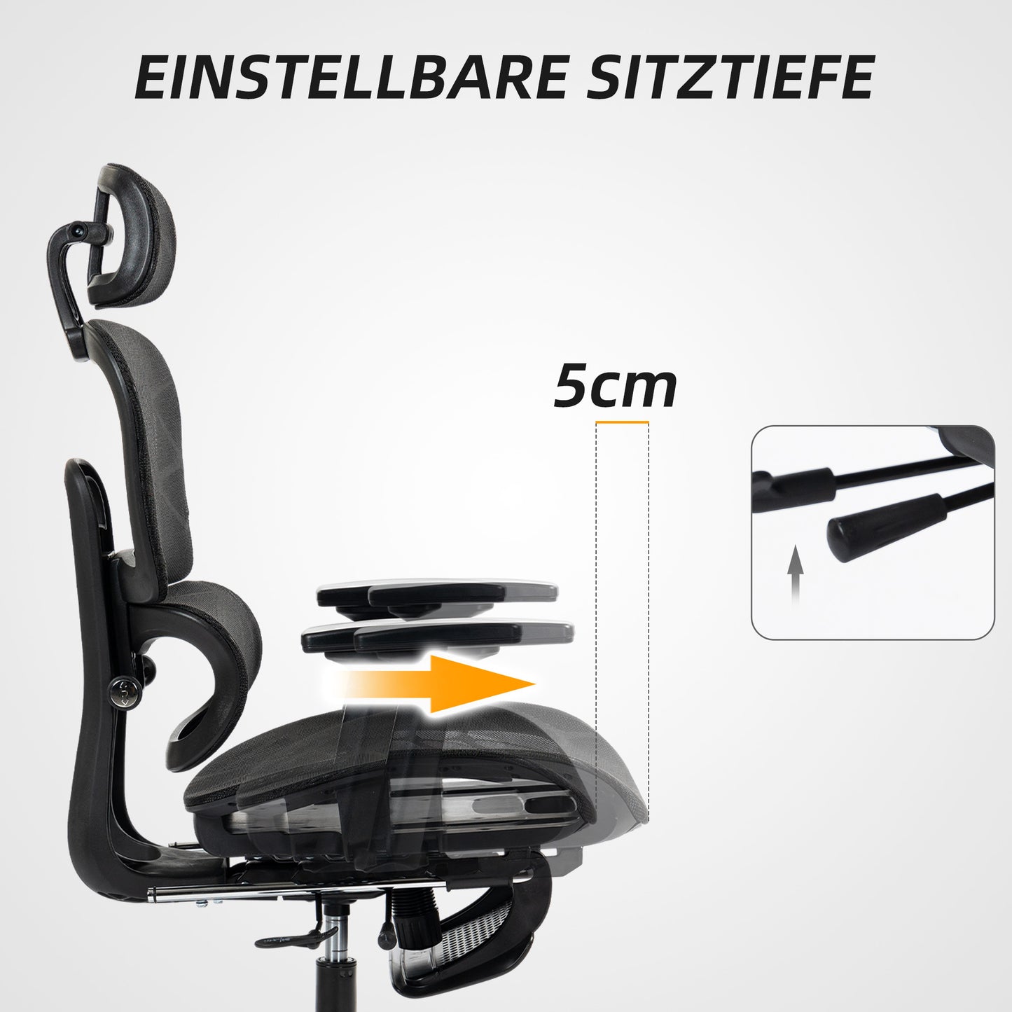 Ergonomische Bureaustoel – Bureaustoel Office Chair – Werkstoel – Gaming Stoel – Zwarte Mesh Bureaustoel – Verstelbare Hoofdsteun En Armleuningen – Ademend Mesh Stof