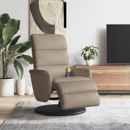 Tuinstoel – Relaxfauteuil – Ligstoel – Verstelbare Stoel – Draaistoel – Verstelbare Rugleuning – Kunstleer Cappuccino