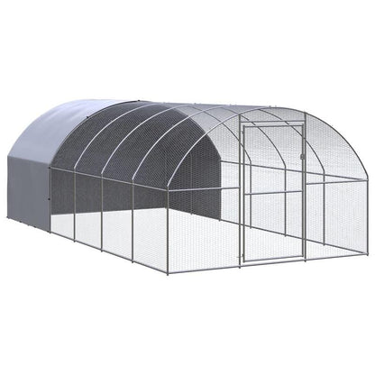 Kippenren Outdoor – Kippenhok – Pluimveerek – Hennenren – Hennenhok – Gegalvaniseerd Staal – 3x6x2 Meter – Geen Elektriciteit Nodig