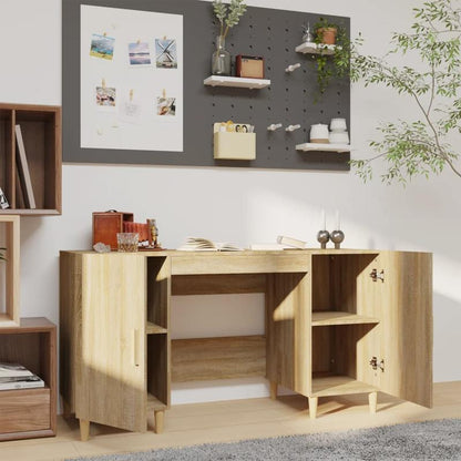 Bureau – Schrijftafel – Computertafel – Werkplek – Thuiswerkplek – Modern Minimalistisch – 140x50x75 cm – Sonoma Eiken Houtlook