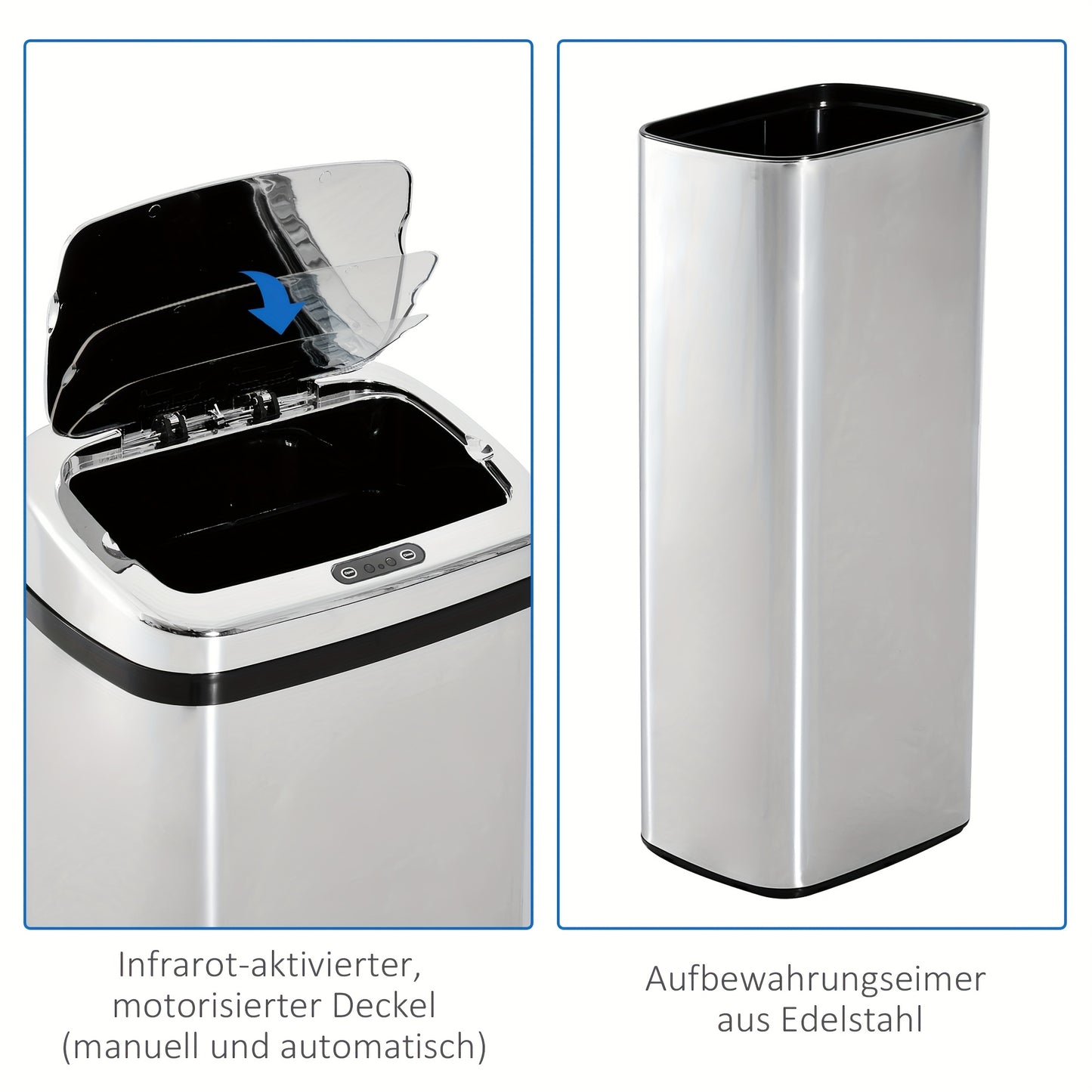 Prullenbak – Afvalbak – Vuilnisbak – Afvalemmer – Pedaalemmer – Roestvrij Staal – 50 Liter – Cilindrisch – Geen Elektriciteit