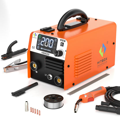 Lasapparaat – Lasmachine – Booglasmachine – IGBT Inverter – MIG Lassen Zonder Gas – 3-in-1 MIG TIG ARC – 200 Ampère – Draagbaar & Duurzaam Metalen Behuizing