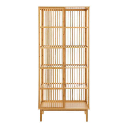 Bamboekast – Opbergkast – Staande Rek – Multifunctionele Kast – Badkamerkast – 5 Ruime Vakken – 185 x 80 x 45 cm – Duurzaam Bamboe