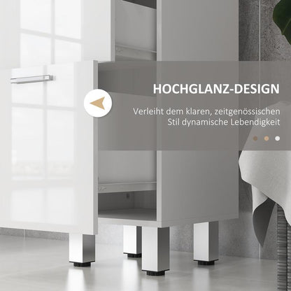 Badkamerkast – Opbergkast – Kast Met Laden – Badezimmerschrank – Toiletkast – Ruimtebesparend Ontwerp – Vochtbestendig Spaanplaat