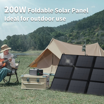 Draagbaar Zonnepaneel – Opvouwbaar Solar Paneel – Mobiel Zonnepaneel – Camping Zonnepaneel – Outdoor Solar Charger – 200W Vermogen – 22,5% Conversie Efficiëntie