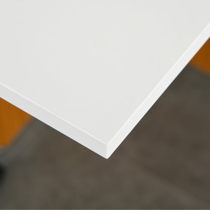 Uitklaptafel – Klaptafel – Inklapbare Tafel – Vouwtafel – Eettafel – Mobiel met Wielen – Uitschuifbaar 120x80x73 cm – Modern Teak en Wit Design