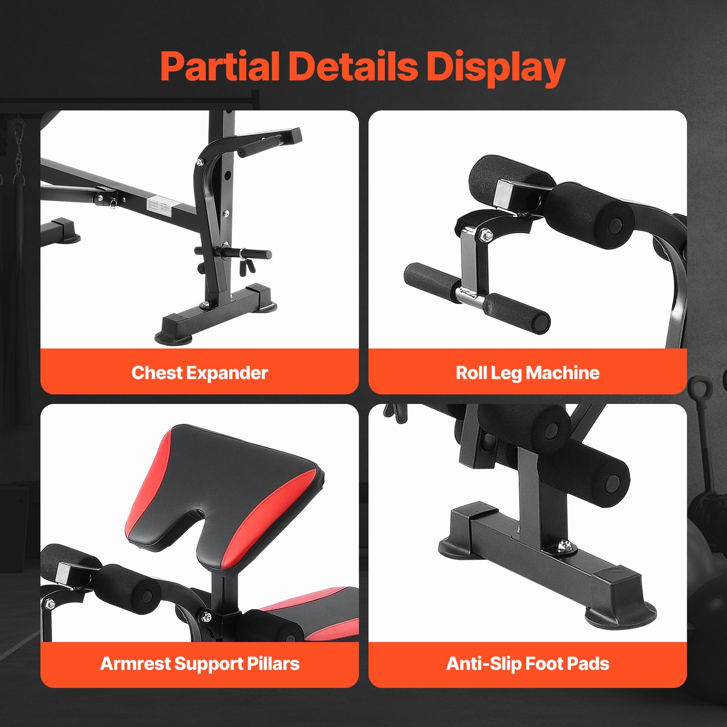 Bankdrukbank – Halterbank – Fitnessbank – Trainingsbank – Fitness bench – Verstelbaar en Inklapbaar – Stevig Stalen Frame – Max. Belastbaar Gewicht 300 kg