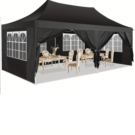 Partytent – Paviljoen – Feesttent – Tuintent – Overkapping – Opvouwbaar – 3,05x6,1 m – Afneembare Zijwanden – Verstelbaar Hoogte – Hexagonaal Frame – Waterdicht – Inclusief Draagtas