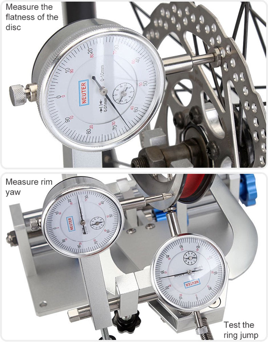 Trauning Stand - Racefiets Wiel - Reparatie Tool - Wiel Reparatie - Blauw - Velgen Correctie - Kalibratie Stand
