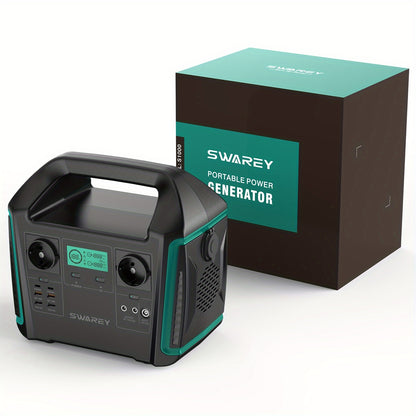 Zonnegenerator – Draagbare Stroomgenerator – Powerstation – Noodstroomvoorziening – Powerbank – 725,76 Wh Capaciteit – 1000 W Pure Sinus AC-uitgang