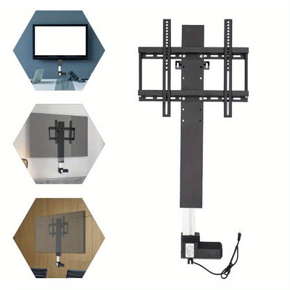 TV Lift – Motorische TV Standaard – Gemotoriseerde TV Beugel – In Hoogte Verstelbaar – Verstelbare TV Houder – 26-57 Inch – Aluminium – Stille Motor
