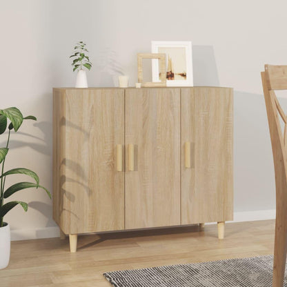 Sideboard – Dressoir – Opbergkast – Kast – Braun – Sonoma Eiken – Veel Opbergruimte – Duurzaam Hardhout