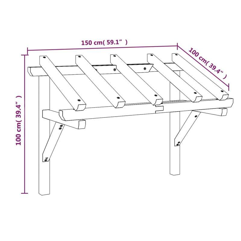 Kweekkast – Kweekbak – Broeikas – Kweektent – Kweekhuis – Massief Grenenhout – 150x100x100 cm – Weerbestendig Groen
