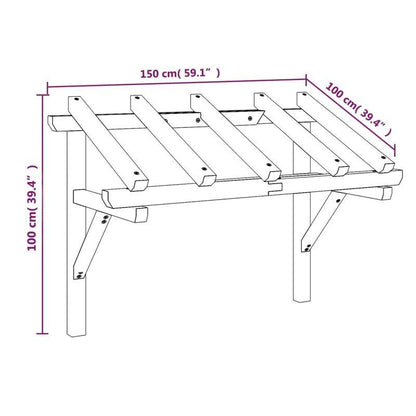 Kweekkast – Kweekbak – Broeikas – Kweektent – Kweekhuis – Massief Grenenhout – 150x100x100 cm – Weerbestendig Groen