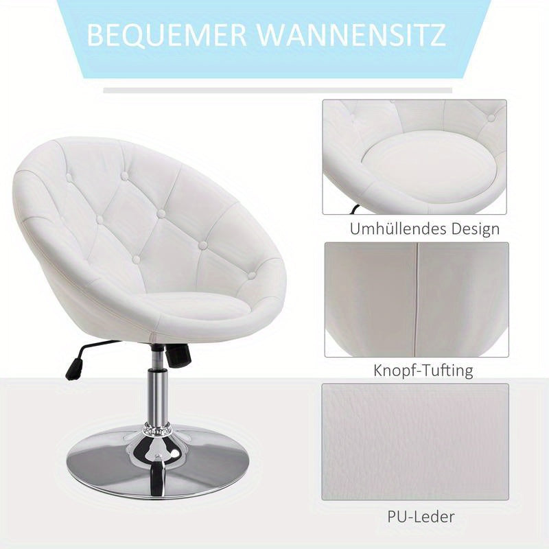 Bureaustoel – Office Chair – Ergonomische Stoel – Draaistoel – Desk Chair – Verstelbaar in Hoogte – Stevig Stalen Frame – Donkerbruine Bekleding – 78-90 cm Hoogte