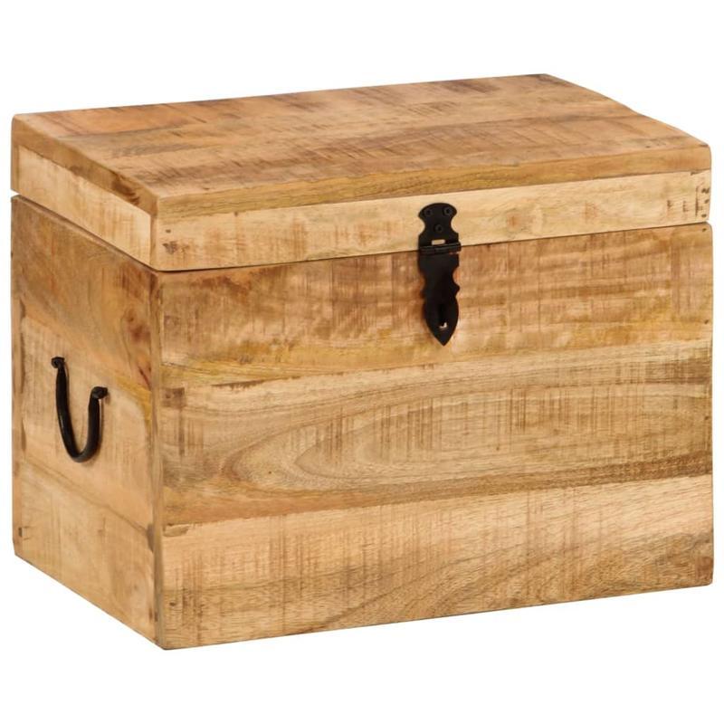 Opbergdoos Hout – Opbergbox – Opbergkist – Organizer – Opbergbak – Massief Mangohout Brun – Compact Formaat 39x28x31 cm – Duurzame Natuurlijke Waxafwerking